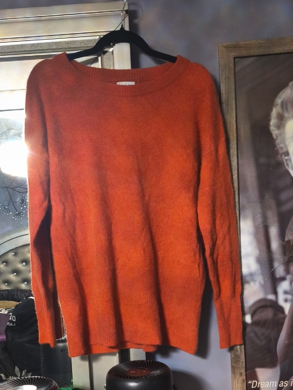 Bright Orange Lightweight Knit Pullover